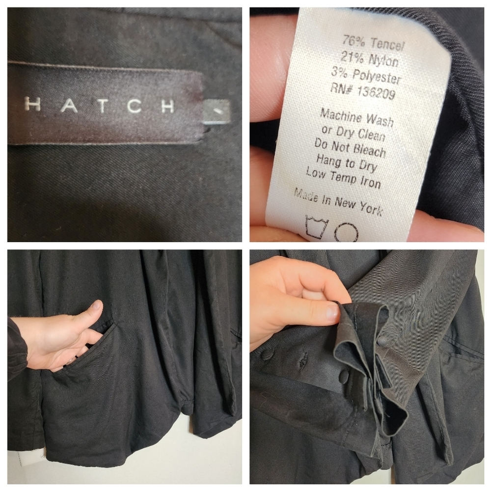 Hatch Maternity Black Open Front Drape Blazer. Po… - image 2